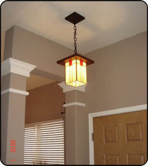 Mission Lantern in Entryway