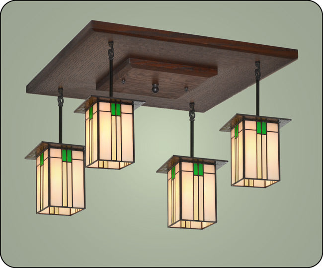Craftsman Pendant With Prairie Shades #170