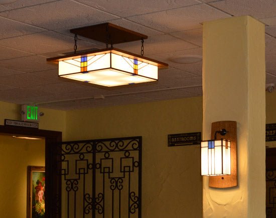 Large Hotel with Mission Light and Wall Sconce