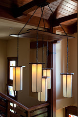 Large Craftsman Style Pendant in a Grand Foyer