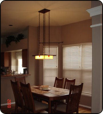 Mission Style Lighting in a Classic Dining Room
