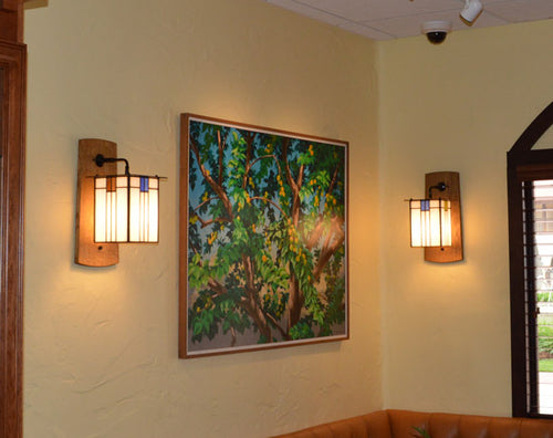 Mission Wall Sconces in a Restaurant