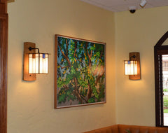 Mission Wall Sconces in a Restaurant